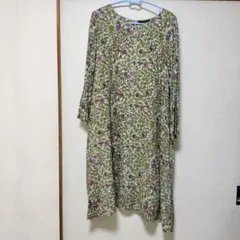 TANA BANA　インド製 レーヨン長袖ワンピース