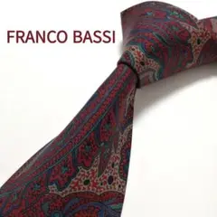 【美品】FRANCO BASSI(フランコバッシ) ネクタイ ペイズリー柄