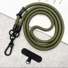 【匿名配送】スマホストラップ　斜め掛け　カーキ　スマホショルダー　最安値セール