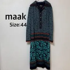 【Maak model 】昭和レトロ　長袖ワンピース　44size