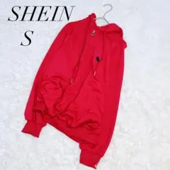 シーイン/パーカー/スウェット/フード付き/赤/長袖/Ｓ/美品✨️