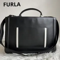 ☆激レア 美品☆ FURLA ショルダーバッグ 2way ブラック レザー