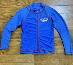 ラッシュガード ブルー 120 ファスナー 水着