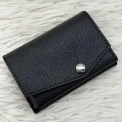 【極美品】アブラサス 小さい財布 ブラック エンボスレザー