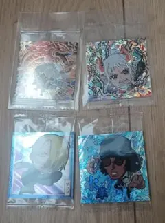 ワンピース　シール　ヤマト　ルフィ　４枚セット！