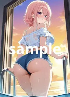AIイラスト　セクシー　アニメイラスト　ポスター　A4サイズ　No.342