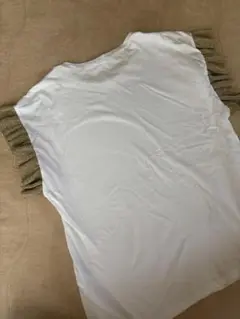 ZARA ホワイト フリル付き Tシャツ