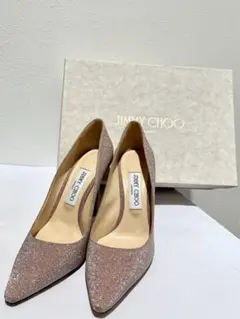 JIMMY CHOO グリッターパンプス 38