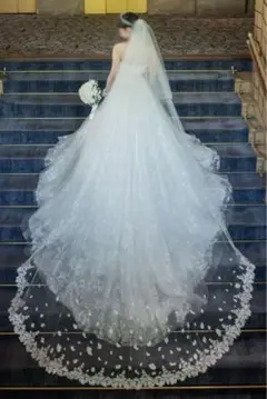《美品》Veil Trends*トリートドレッシング*ロングベール*刺繍