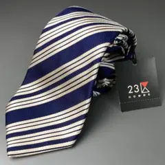 【新品未使用品タグ付き】23区HOMME　23区オム　レジメンタルシルクネクタイ