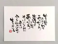 [10]「生まれてきてくれてありがとう」　筆文字アート　ポストカード　原画