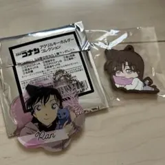 名探偵コナン 毛利蘭 猫 アクリルキーホルダー　ラバーマスコット