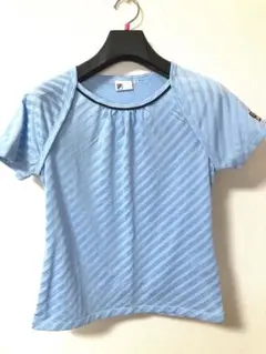 FILA ストライプ Tシャツ M 水色