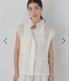 美品★サルーン レース ジレ ベスト