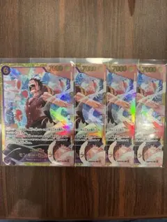 ワンピース　カード　モンキー　D ルフィ　シークレット　4枚セット
