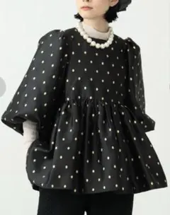 【極美品】CAROLINA GLASER ドット柄 チュニック　ブラック