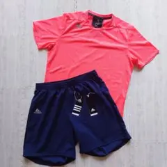 美品 adidas ランニングウェア上下セット メンズL おまけつき