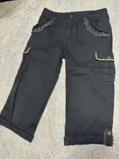 アクシーズファム　クロップドパンツ　ブラック　L
