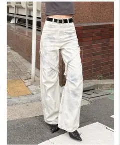 EMODA カーゴベルトルーズジーンズ