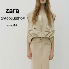 美品 ZARA ZWコレクション オーバー サイズ ボリューム ベスト M-L