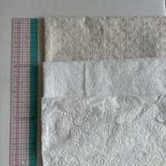 韓国生地 刺繍3種セット はぎれ