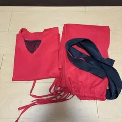 B288 忍者　衣装　忍者村　コスプレ　赤　140