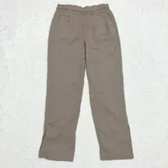 レイナホシ パンツ スラックス M ベージュ スリット入り 無地 コットン