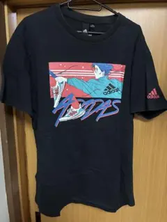 adidas アディダス　アニメグラフィック Tシャツ 黒　Oサイズ