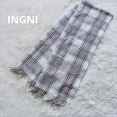 【INGNI】チェック柄 ストール マフラー　ショール65x175cm