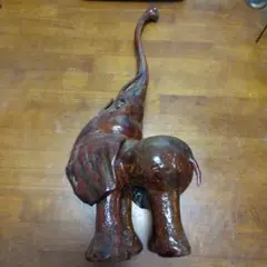 象 木彫り 縦55cm 横25cm継ぎ目無し 10年前二万円で購入