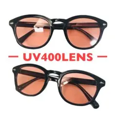 ◆サングラス◆ ウェリントン オレンジ UV400【新品】No.19