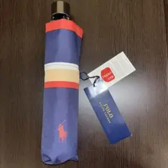 新品タグ付、ポロラルフローレン、紺色、雨天専用折り畳み傘