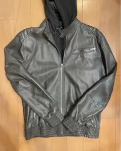 ZARA レザージャケット グレー Lサイズ