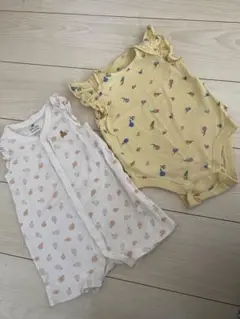 GAPベビーロンパース2枚 サイズ70〜80