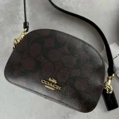 ✨極美品✨コーチ　ミニセレナ　ショルダーバッグ 2way シグネチャー　黒茶