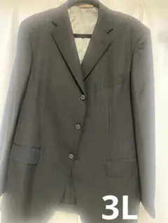 グレー ストライプ ビジネススーツ