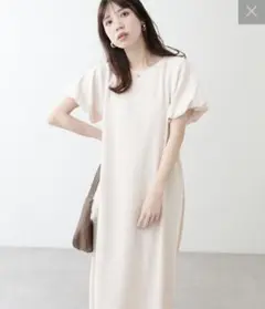 natural couture 楽ちん2wayワンピース mamamo ホワイト