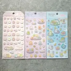 すみっコぐらし シール 3枚セット しろくま ねこ とんかつ とかげ ぺんぎん？