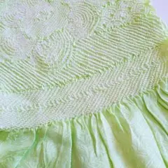 【一点物】【匿名配送】 着物 帯揚げ 1枚 緑 レトロ 和装小物【中古】
