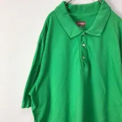 USA古着 foundry オーバーサイズ ポロシャツ 緑 グリーン 黄緑