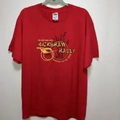 RICKSHAW RALLY Tシャツ Lサイズ 赤　US古着