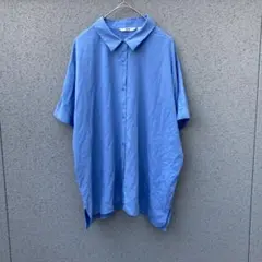 2578【ユニクロ】XL♡半袖ボタンシャツ ブラウス オーバーサイズ