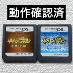 ib【動作確認済】NintendoDS ポケモン不思議のダンジョン青＆闇セット