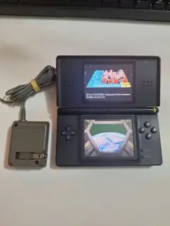 【美品】DS Lite クリムゾンブラック 純正充電器、ソフト付き