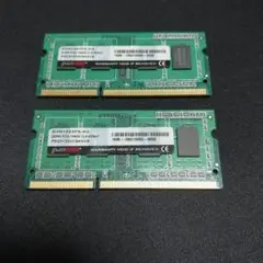 panram DDR3 4GB メモリ PC3-12800 ×2枚