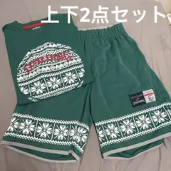 SPALDING グリーン Tシャツ ショートパンツ 2点セット 上M 下S