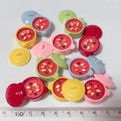 5色10個セット 鍋 蓋付き ミニチュア ドールハウス