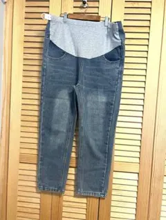 【お値下げ中】マタニティデニムパンツ ブルー ウエスト調整可能