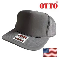 OTTOメッシュキャップ　ダークグレー　チャコール　トラッカーキャップ　無地