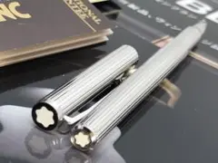 稀な未使用に近い極上の保管品!総プラチナ張りノブレス★No1157★モンブラン製